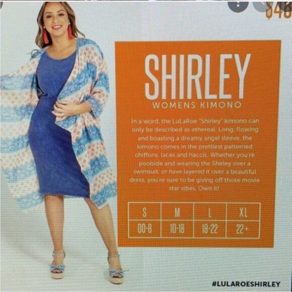 LuLaRoe women's Shirley Kimono NWT
Sheer fabric Sz M polka dots blue and white - Picture 1 of 11